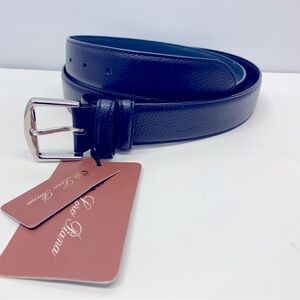 LORO PIANA Men's Blue Leather Belt sz 46/115